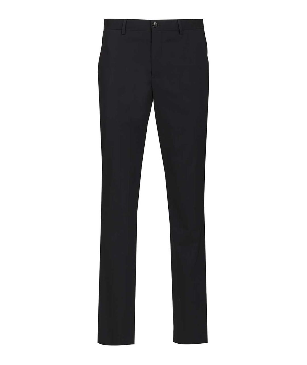 GIORGIO ARMANI Темно-синие шерстяные повседневные брюки, фото 1