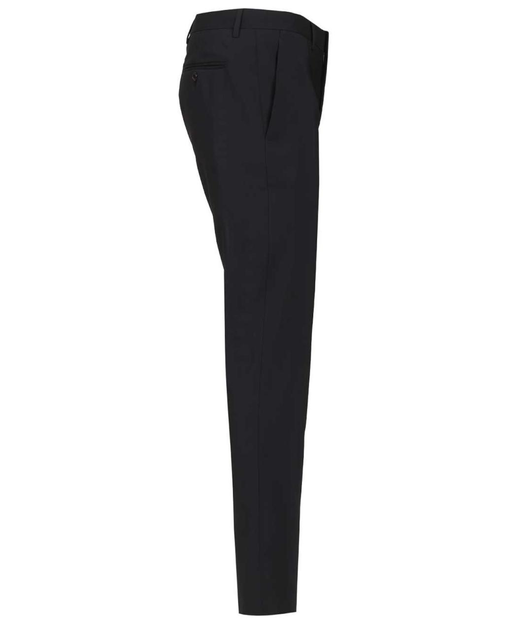 GIORGIO ARMANI Темно-синие шерстяные повседневные брюки, фото 3