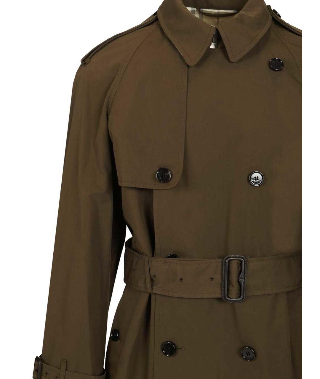 BURBERRY Зеленый тренч / плащ, фото 4