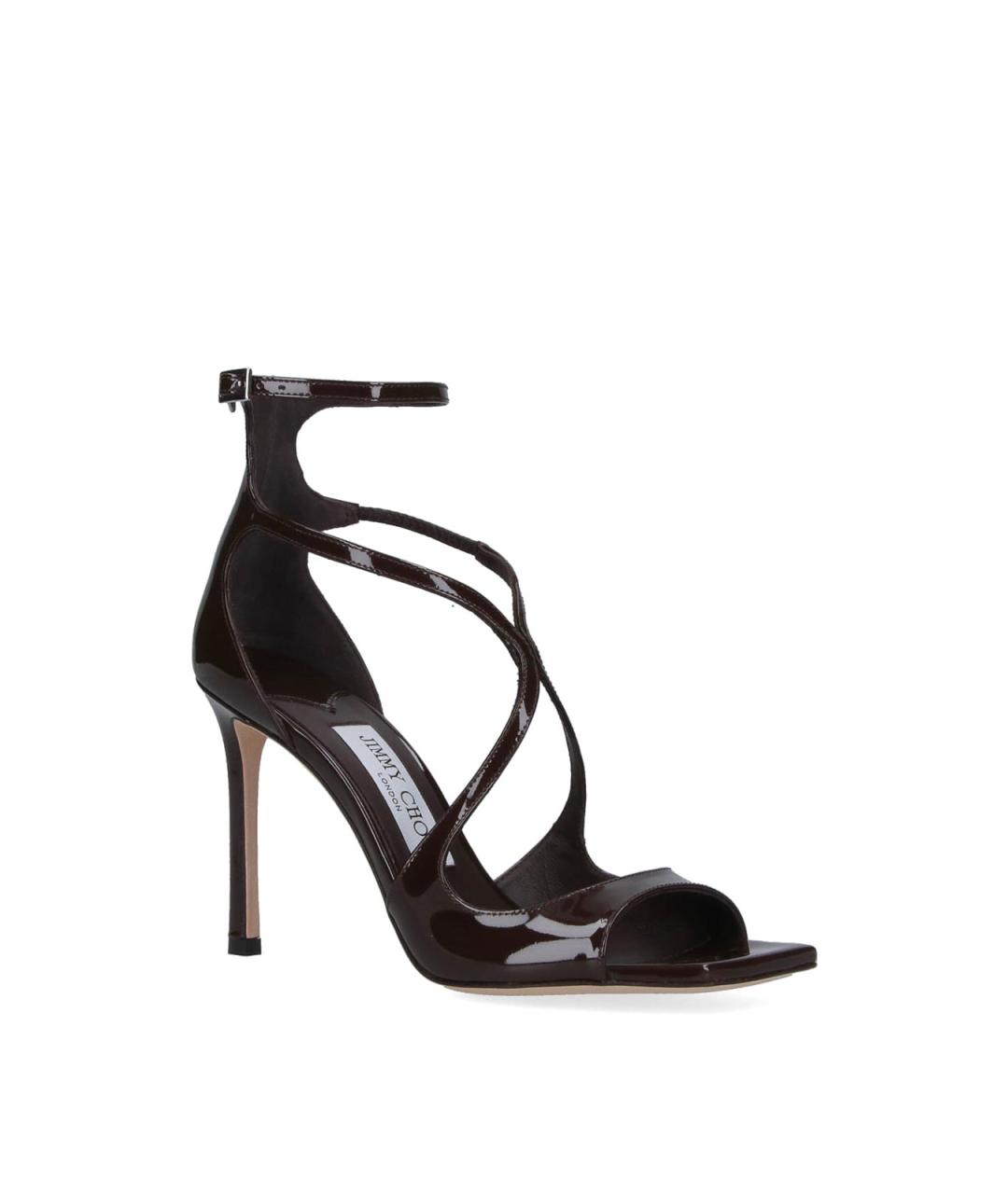 JIMMY CHOO Коричневые кожаные босоножки, фото 2
