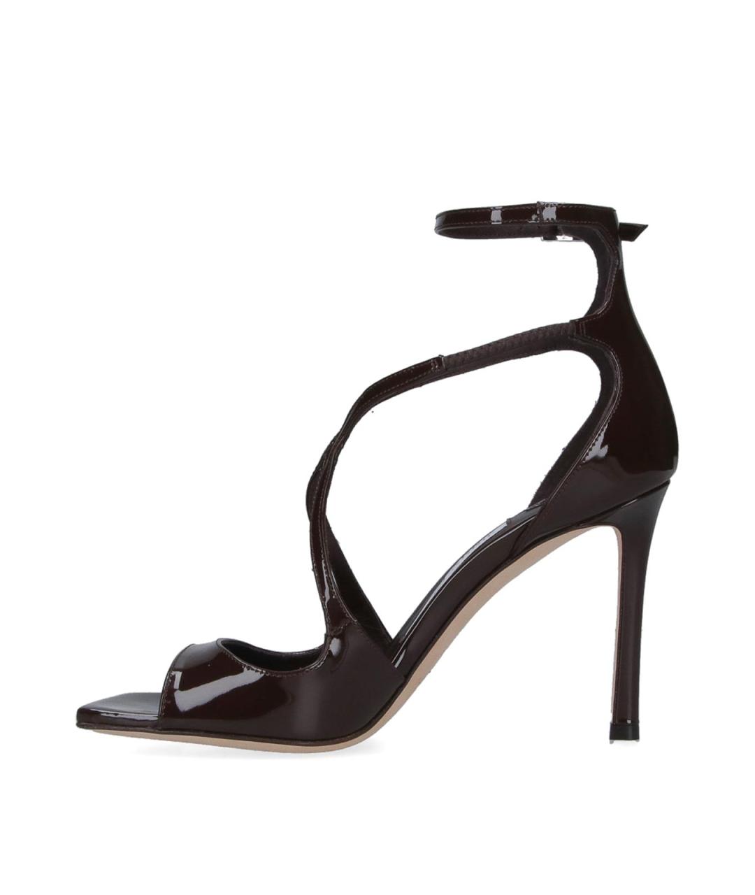 JIMMY CHOO Коричневые кожаные босоножки, фото 3