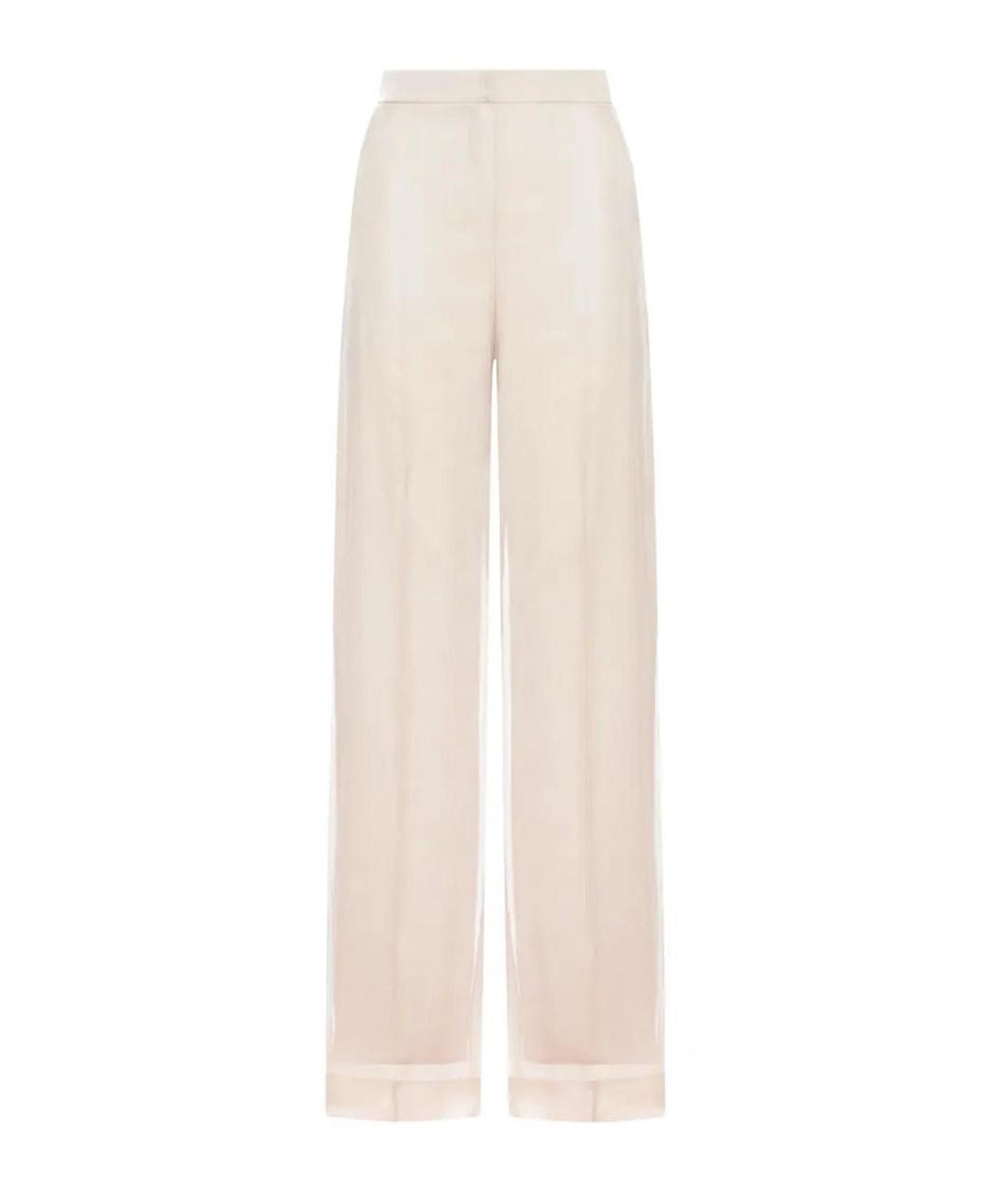MAX MARA Розовые шелковые брюки широкие, фото 1
