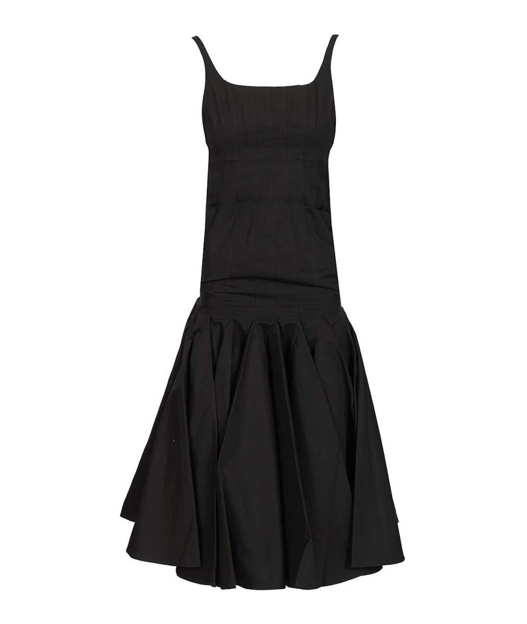 JACQUEMUS Черное хлопковое повседневное платье, фото 1