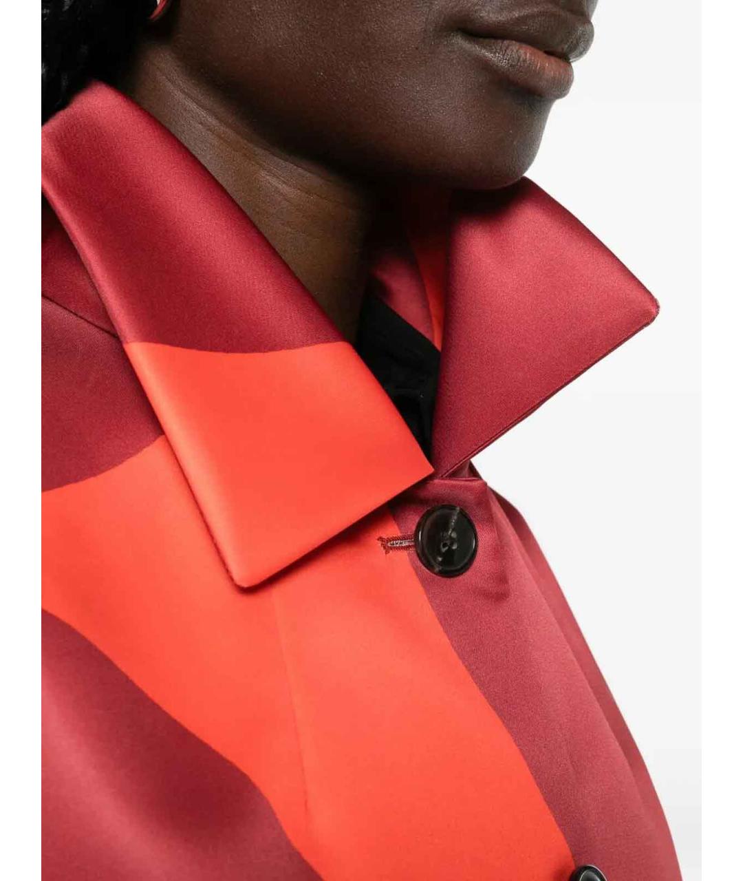 DRIES VAN NOTEN Красное полиэстеровое пальто, фото 4