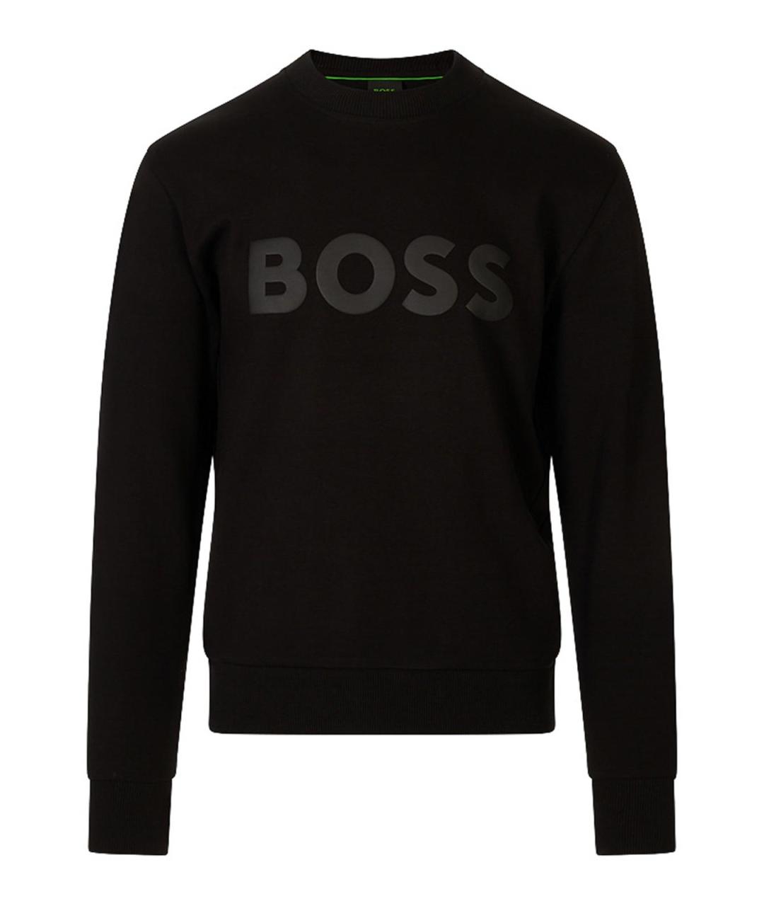 HUGO BOSS Черный хлопковый джемпер / свитер, фото 1