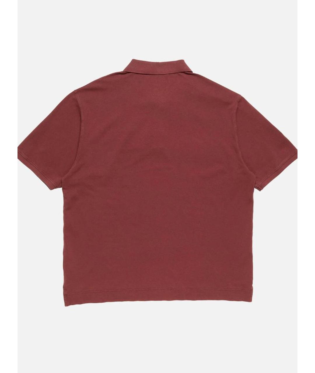 ACNE STUDIOS Красное хлопковое поло с коротким рукавом, фото 2