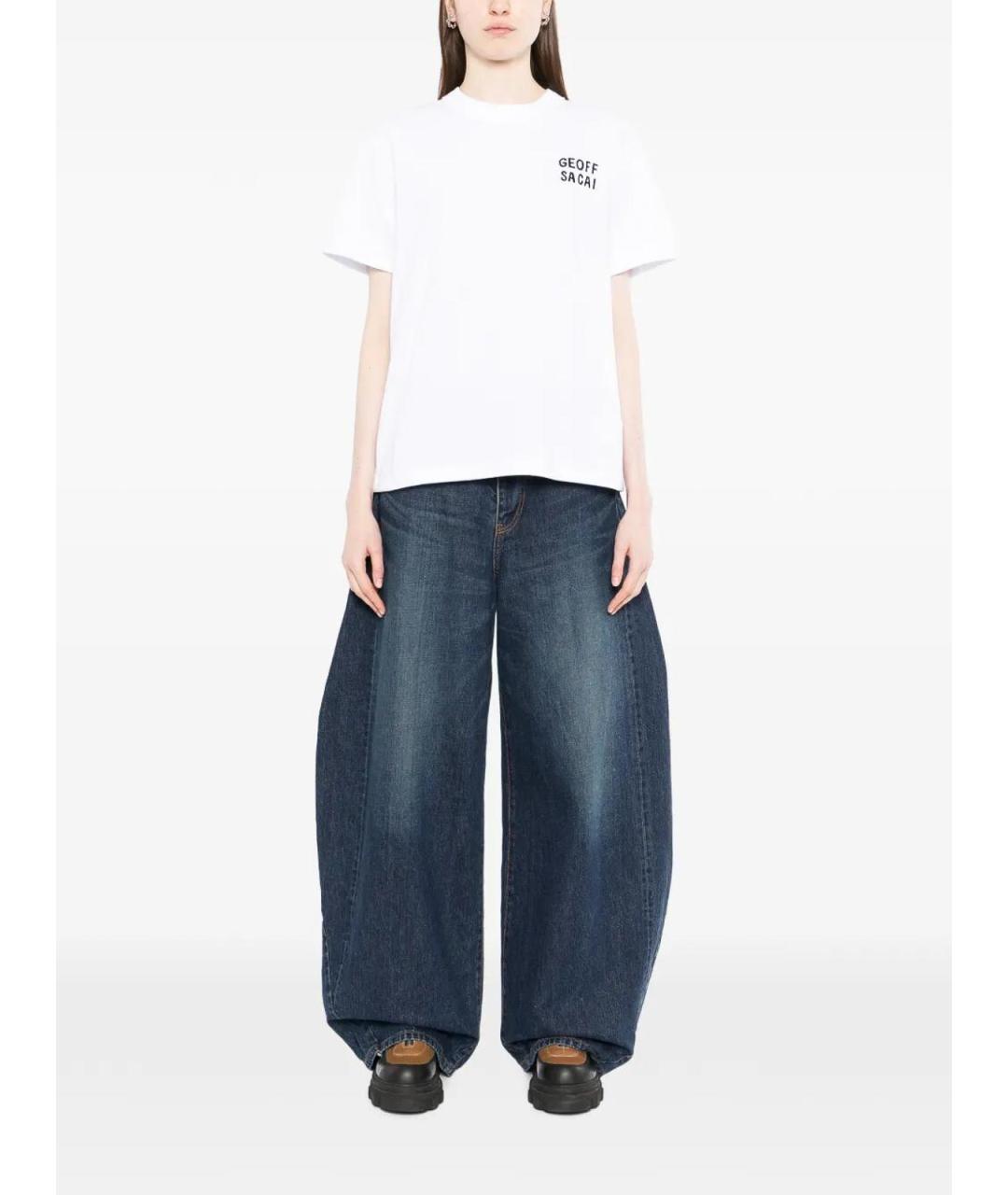 SACAI Белая хлопковая футболка, фото 4