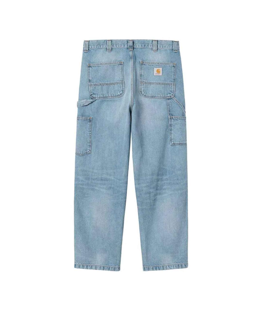 CARHARTT Голубые хлопковые прямые джинсы, фото 2