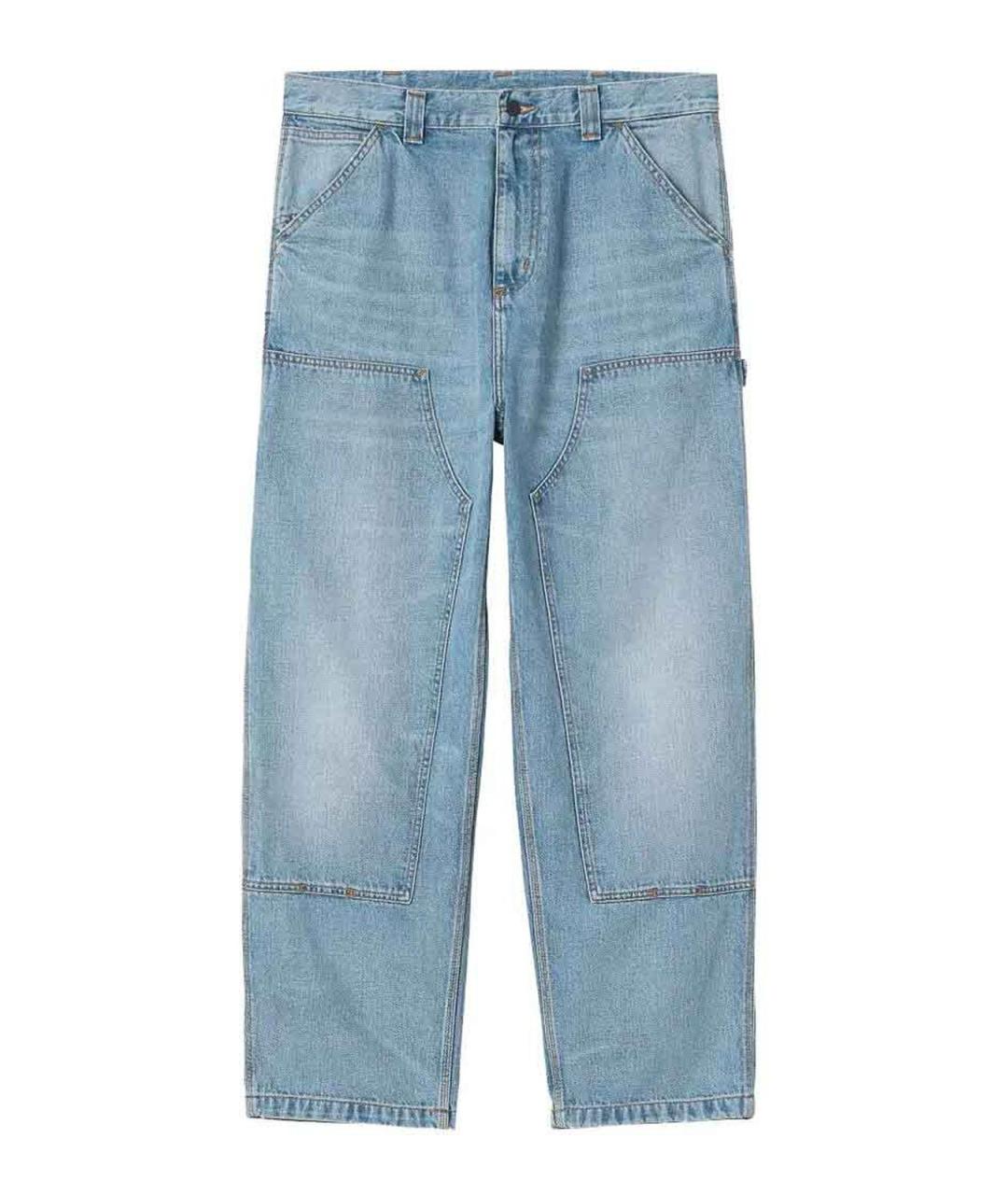 CARHARTT Голубые хлопковые прямые джинсы, фото 1