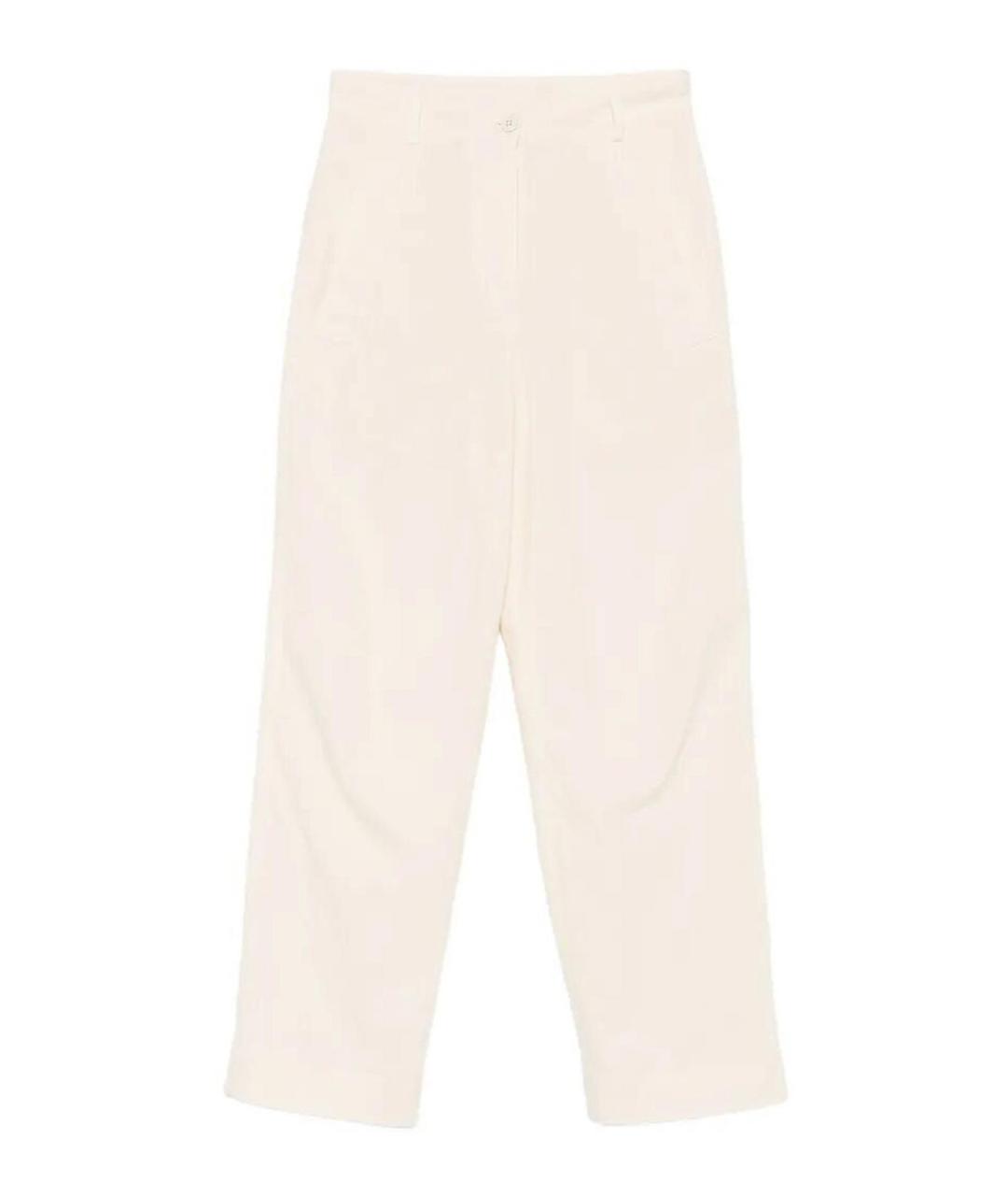 DRIES VAN NOTEN Бежевые хлопковые брюки широкие, фото 1