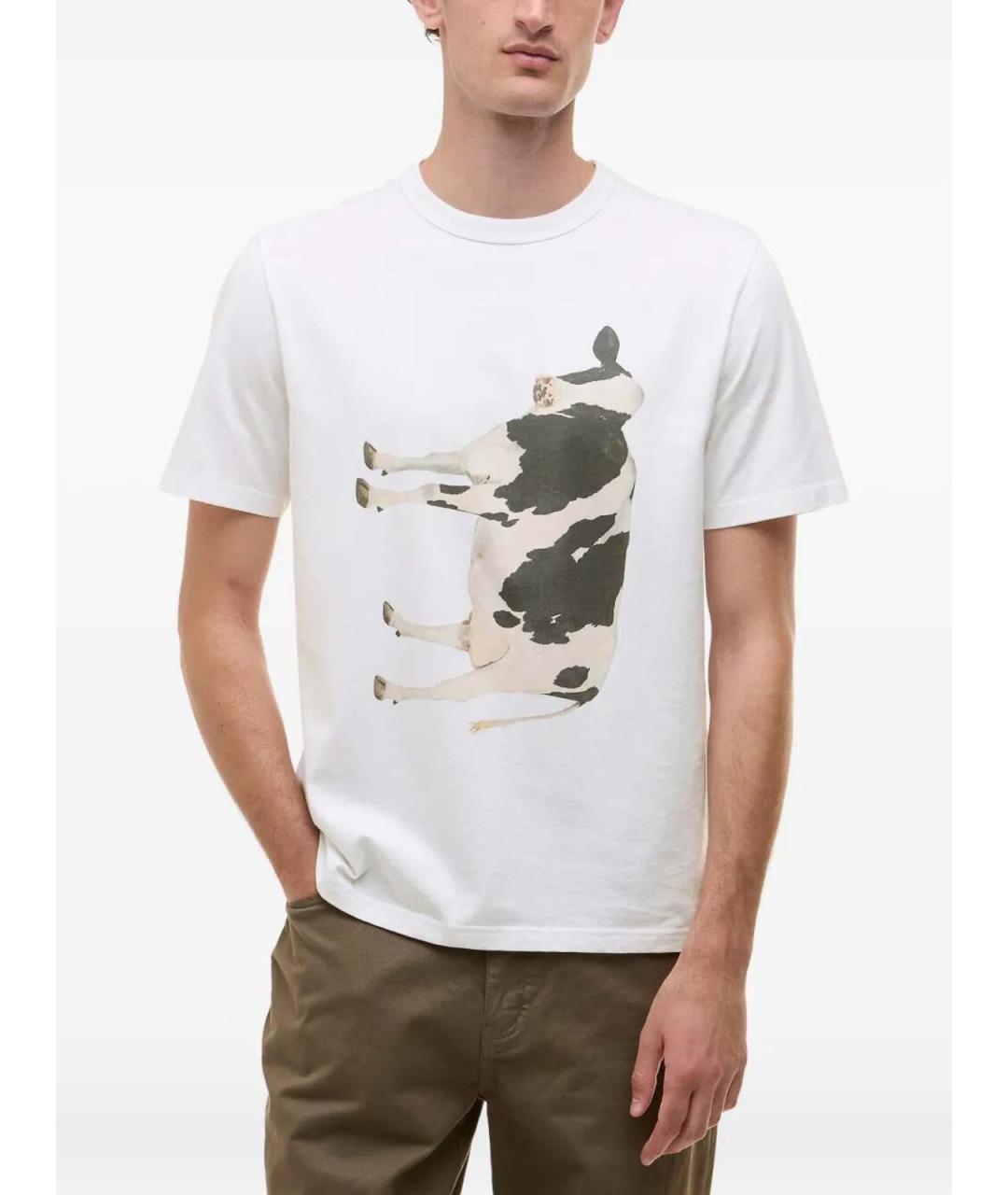 BARBOUR Белая хлопковая футболка, фото 2