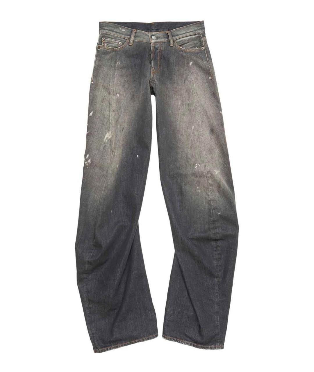 ACNE STUDIOS Черные хлопковые прямые джинсы, фото 1