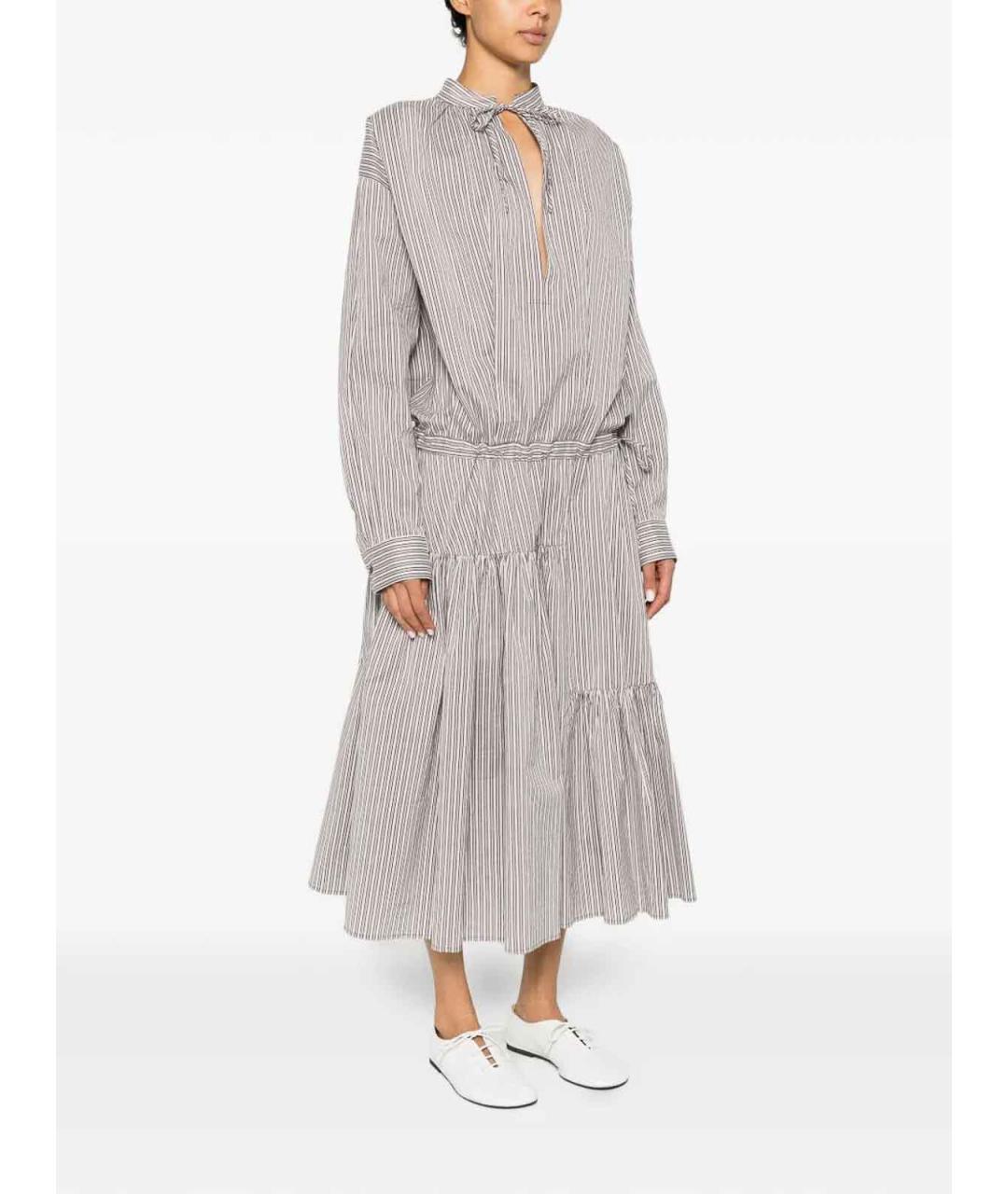 DRIES VAN NOTEN Коричневое хлопковое платье, фото 3