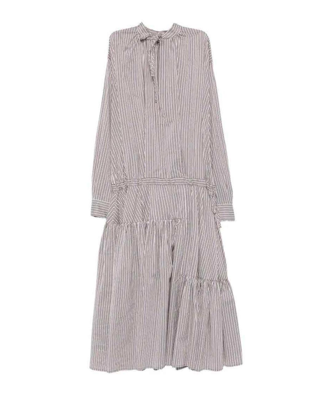 DRIES VAN NOTEN Коричневое хлопковое платье, фото 1