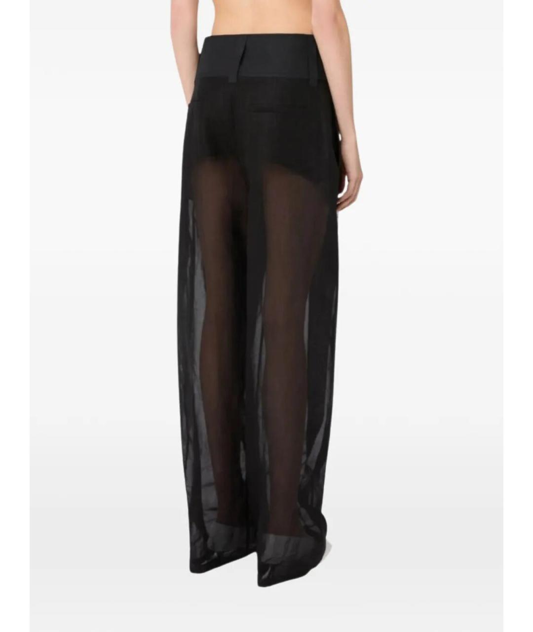 SPORTMAX Черные хлопковые брюки широкие, фото 3