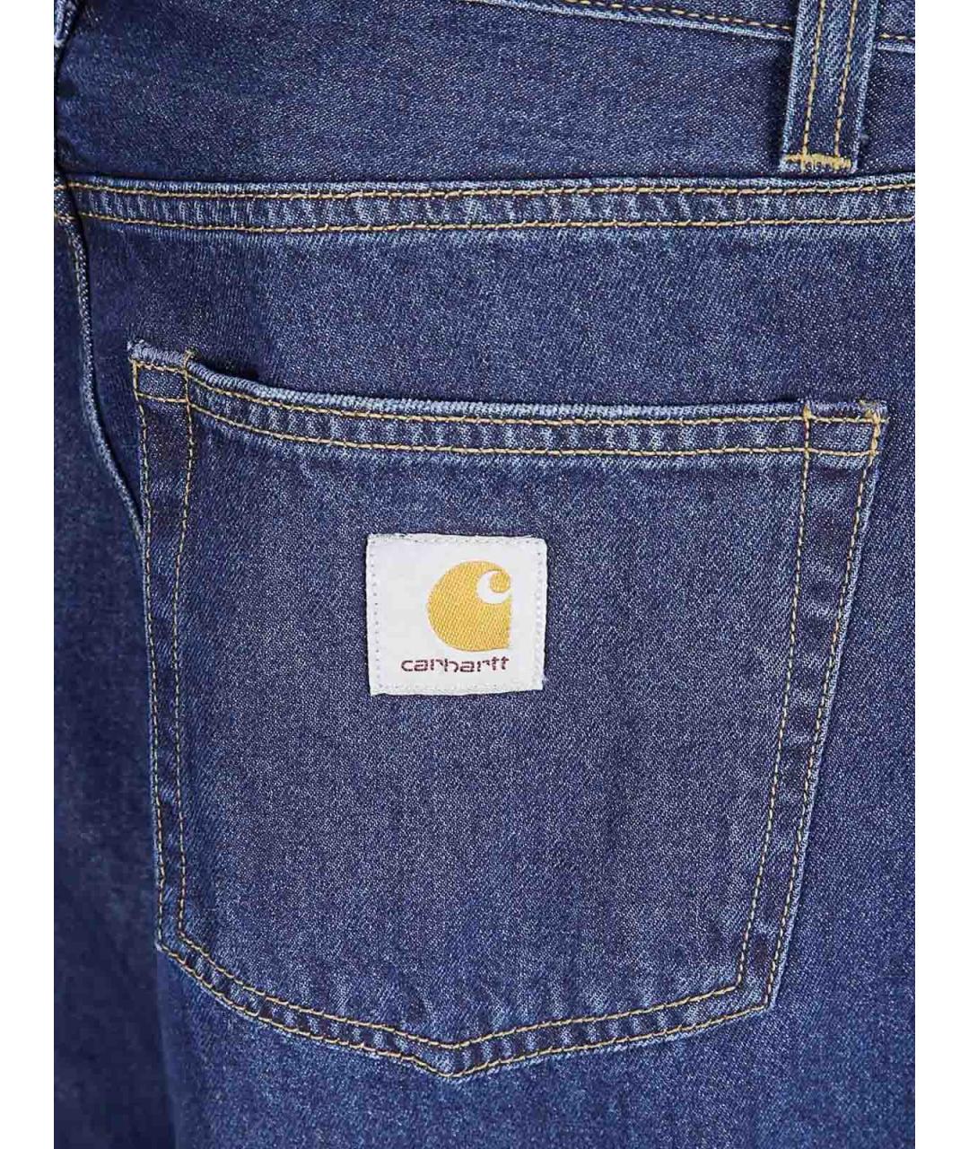 CARHARTT Синие хлопковые прямые джинсы, фото 2