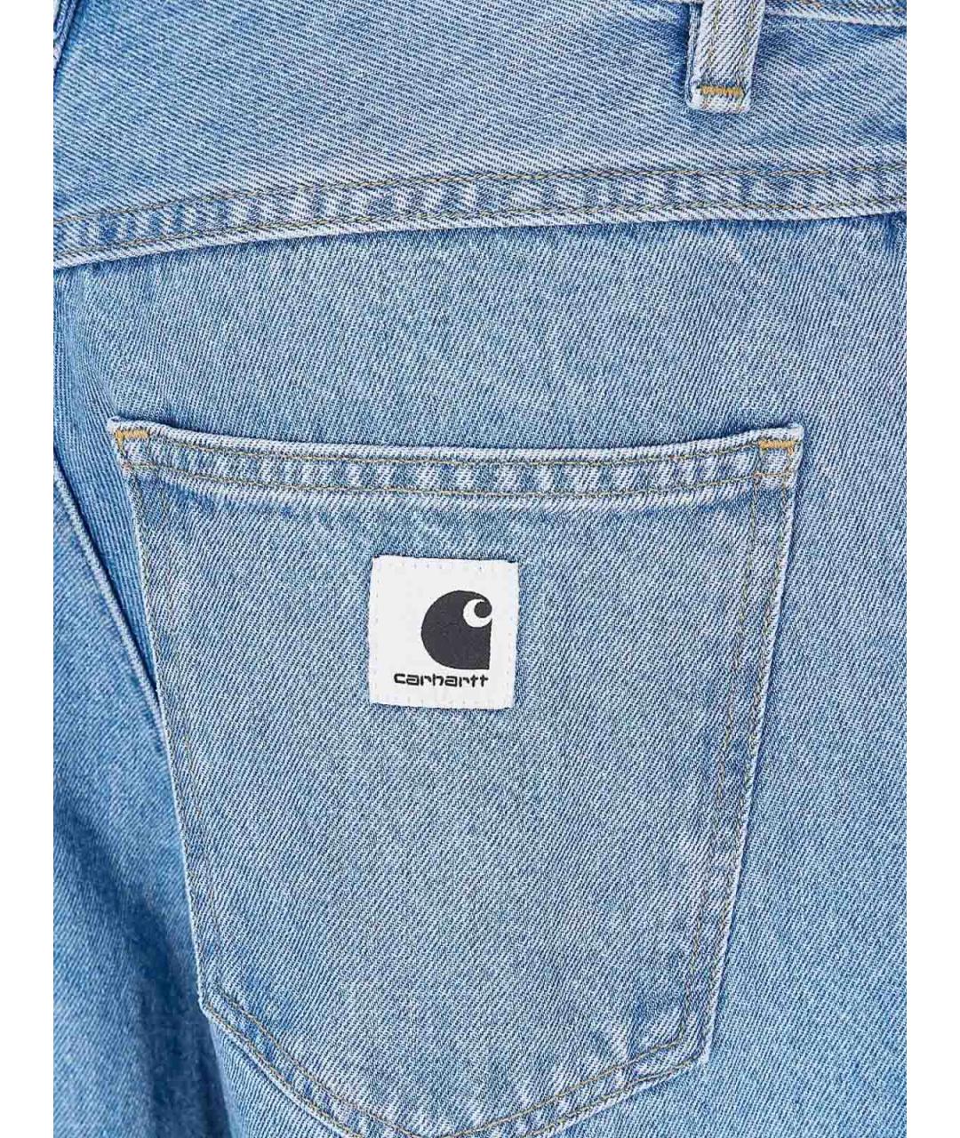 CARHARTT Голубые хлопковые прямые джинсы, фото 2