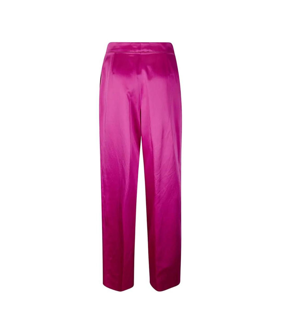 DRIES VAN NOTEN Фуксия хлопковые брюки широкие, фото 3