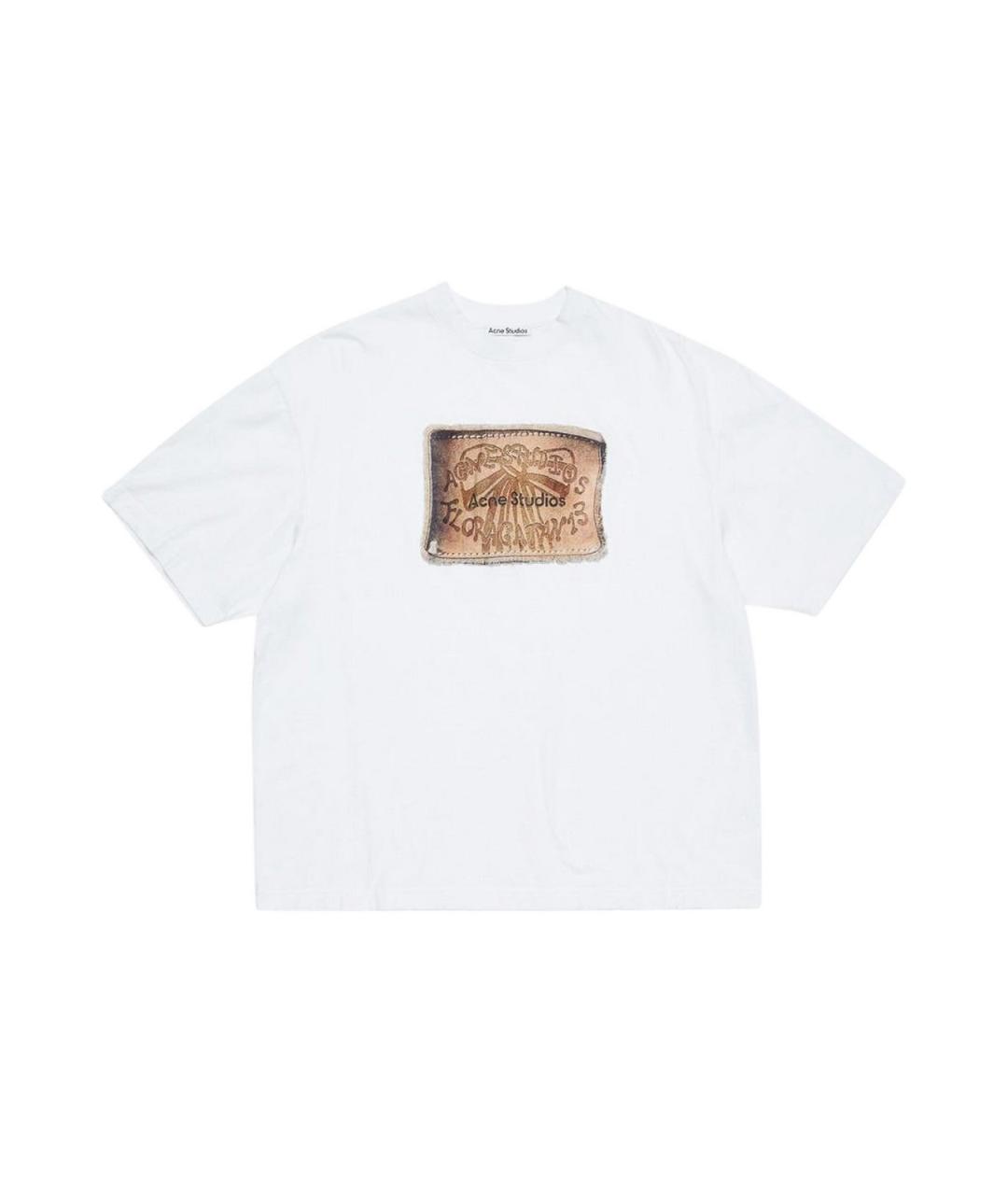 ACNE STUDIOS Белая хлопковая футболка, фото 1