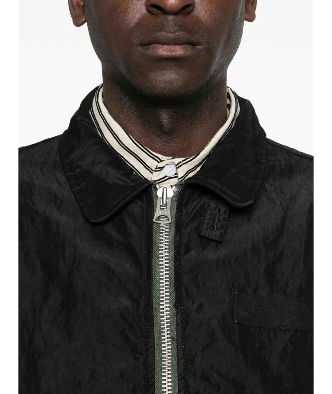 SACAI Черная полиамидовая куртка, фото 3