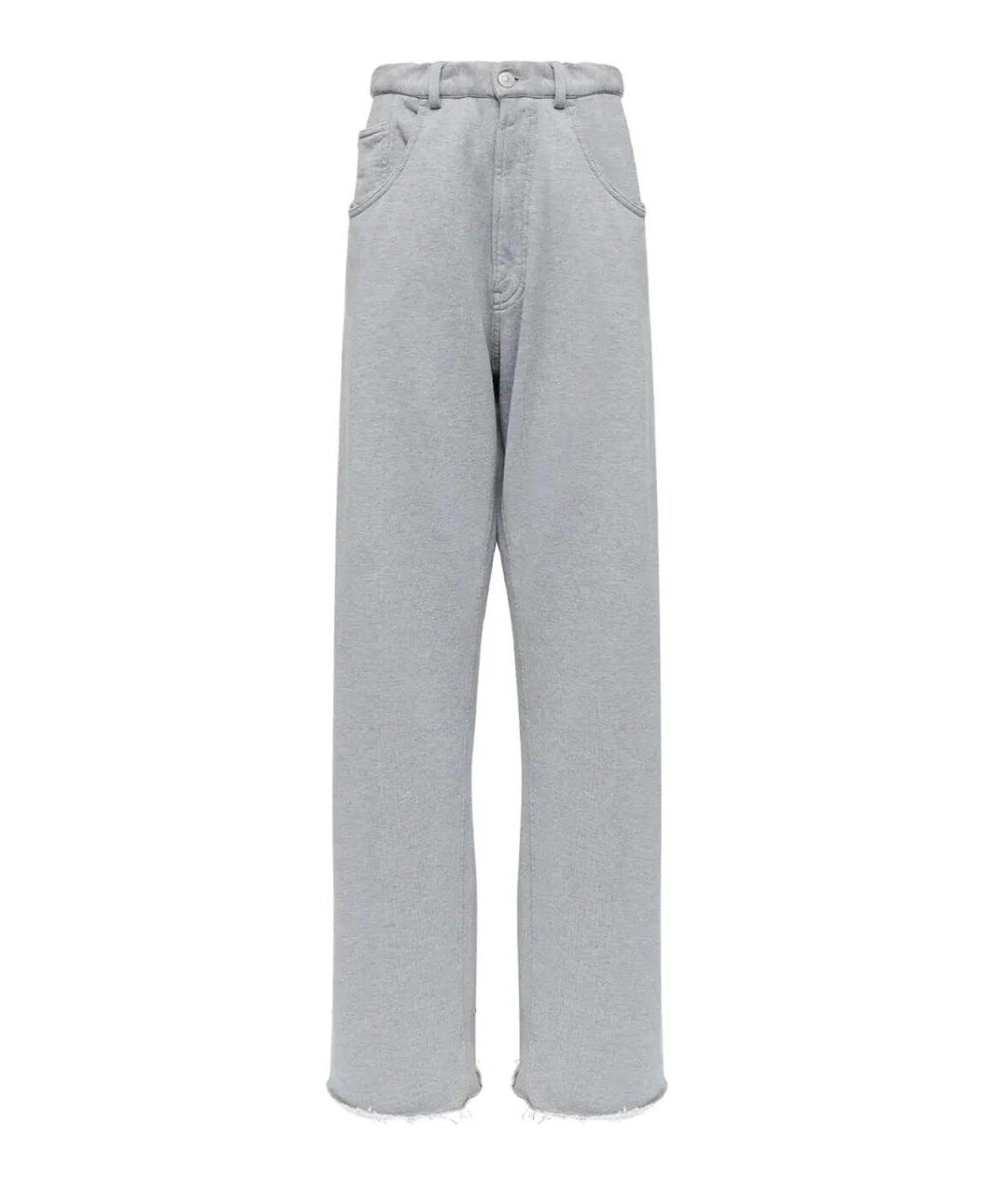 MM6 MAISON MARGIELA Серые прямые брюки, фото 1