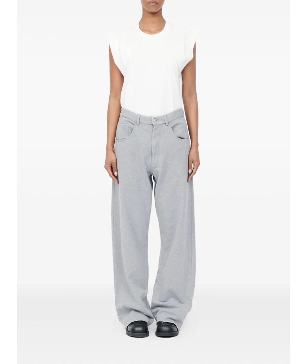 MM6 MAISON MARGIELA Серые прямые брюки, фото 2