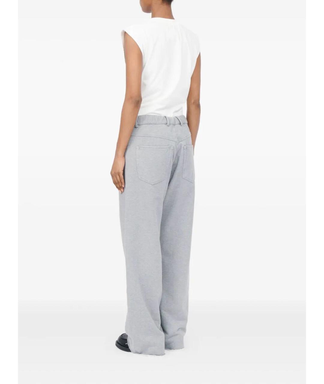 MM6 MAISON MARGIELA Серые прямые брюки, фото 4