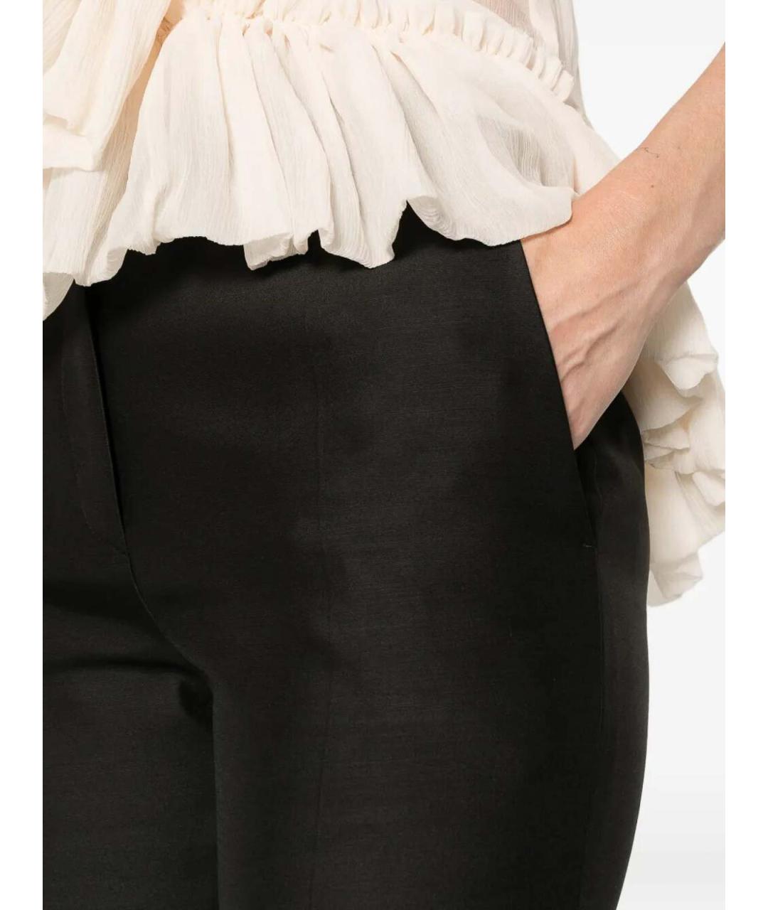 DRIES VAN NOTEN Черные прямые брюки, фото 5