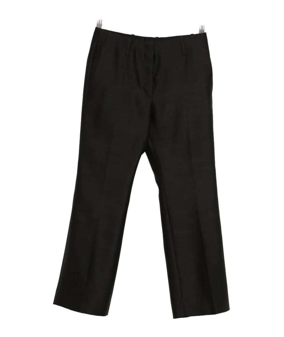 DRIES VAN NOTEN Черные прямые брюки, фото 1