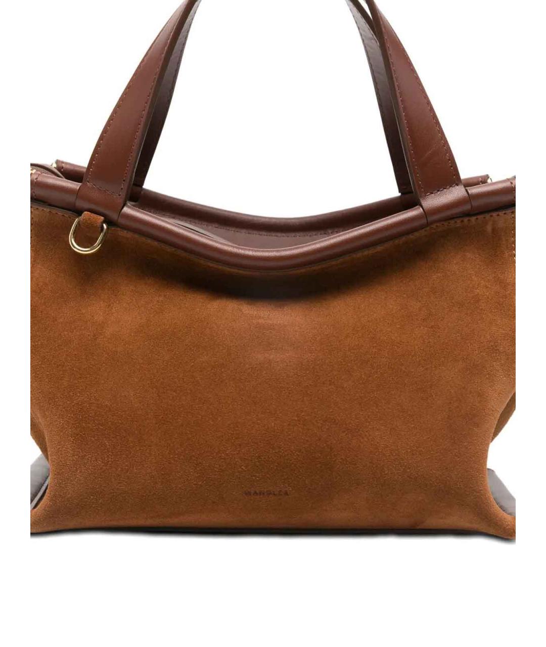 WANDLER Коричневая кожаная сумка тоут, фото 2