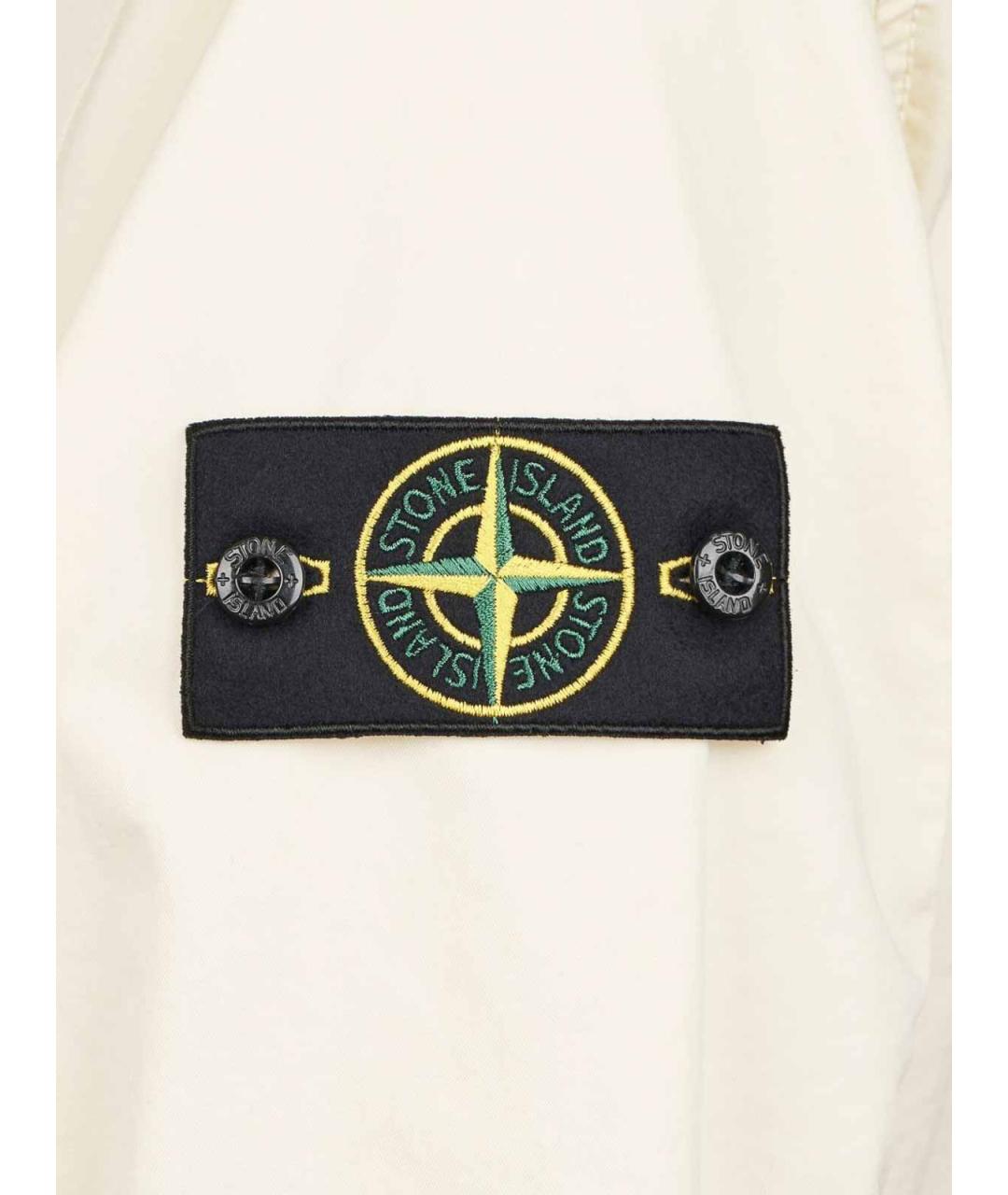 STONE ISLAND Белая хлопковая куртка, фото 3