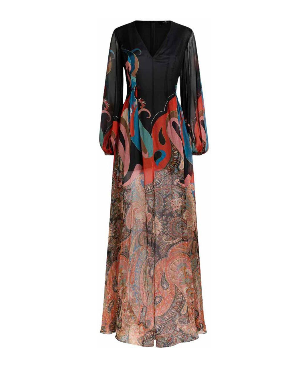ETRO Мульти шелковое повседневное платье, фото 1
