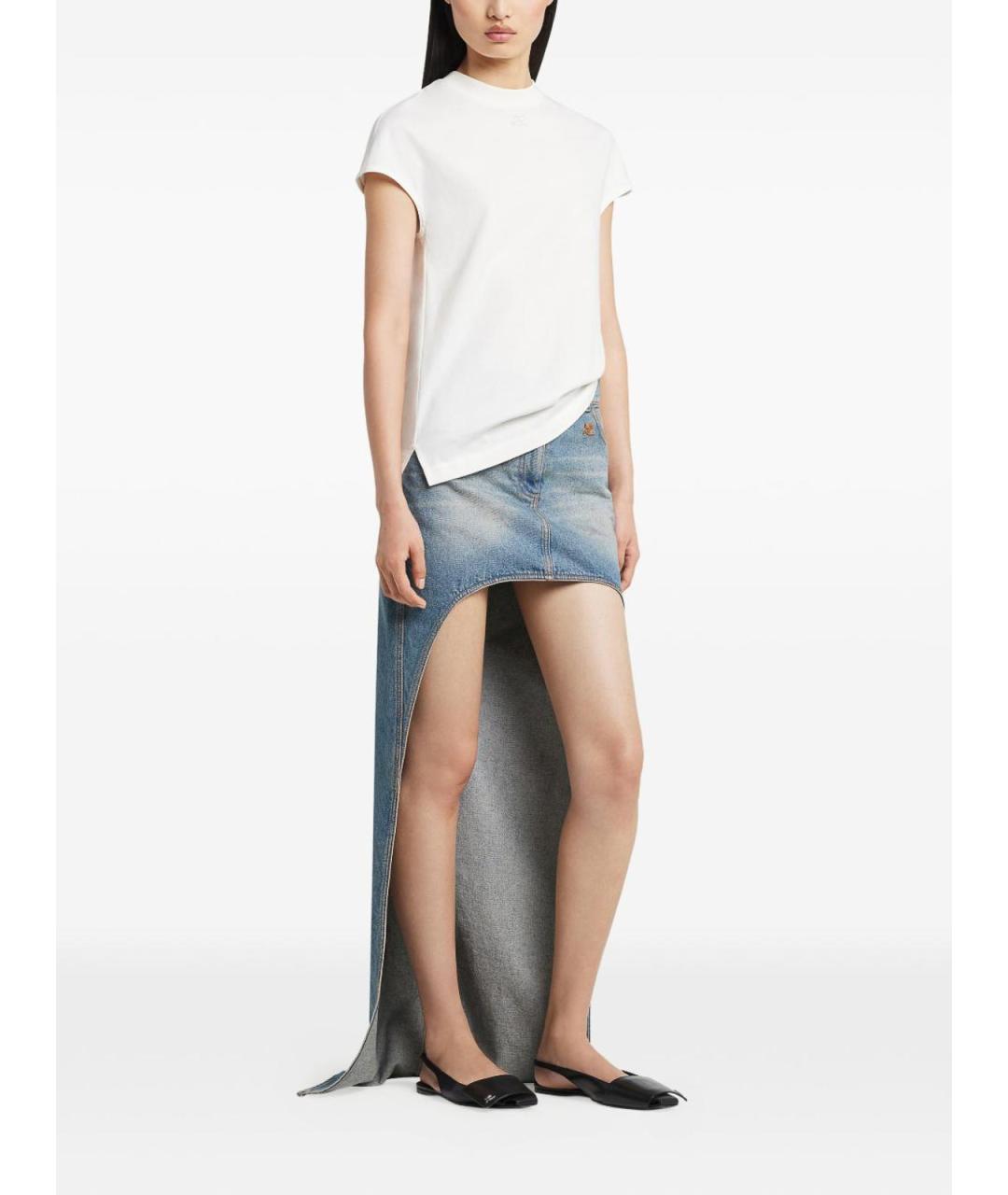COURREGES Белая хлопковая футболка, фото 2