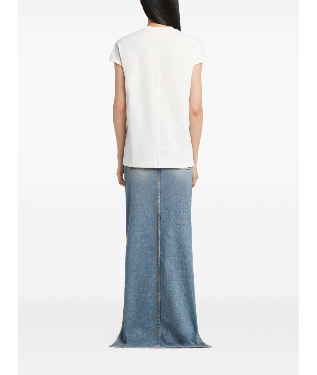 COURREGES Белая хлопковая футболка, фото 3