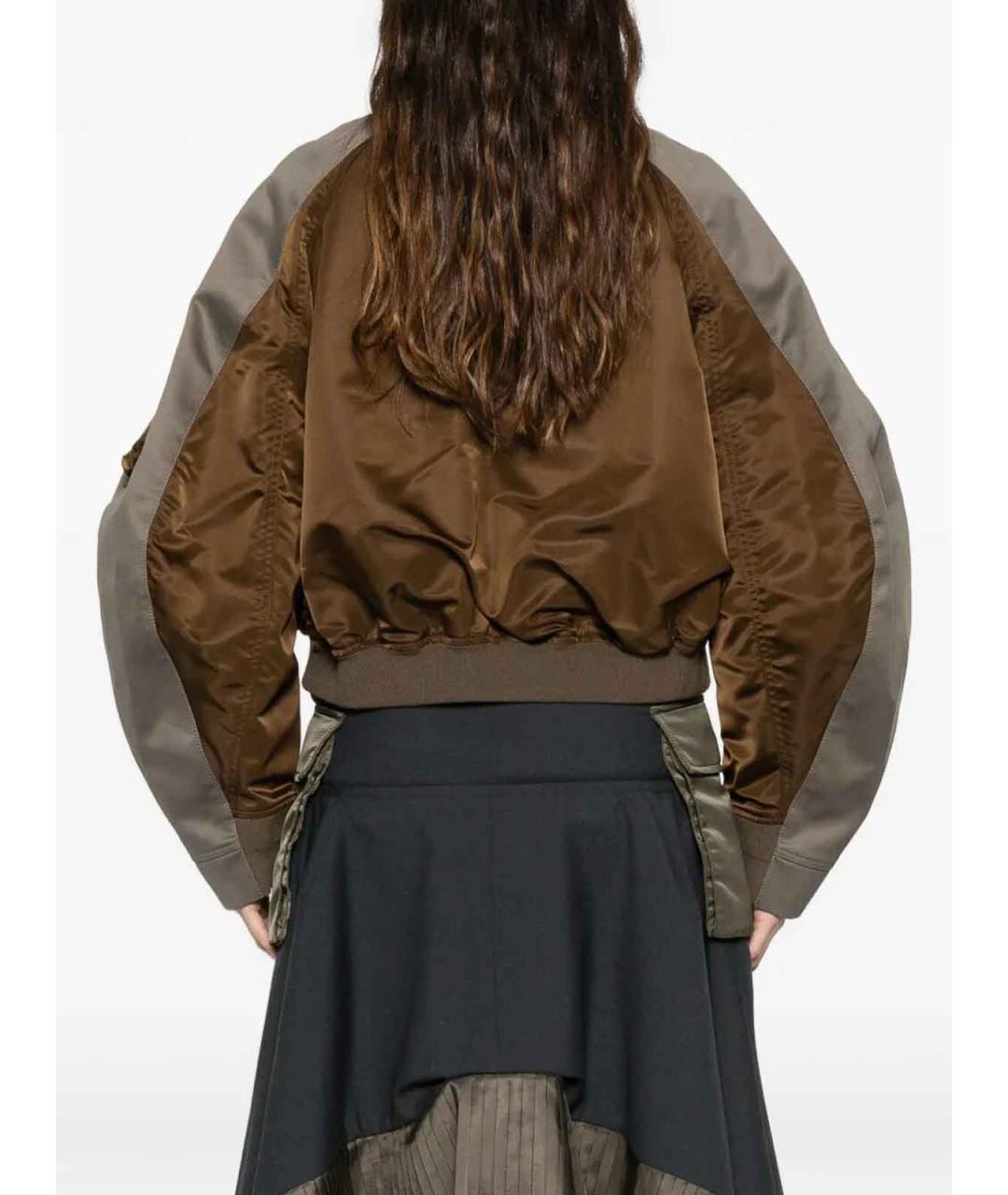 SACAI Коричневая хлопковая куртка, фото 4