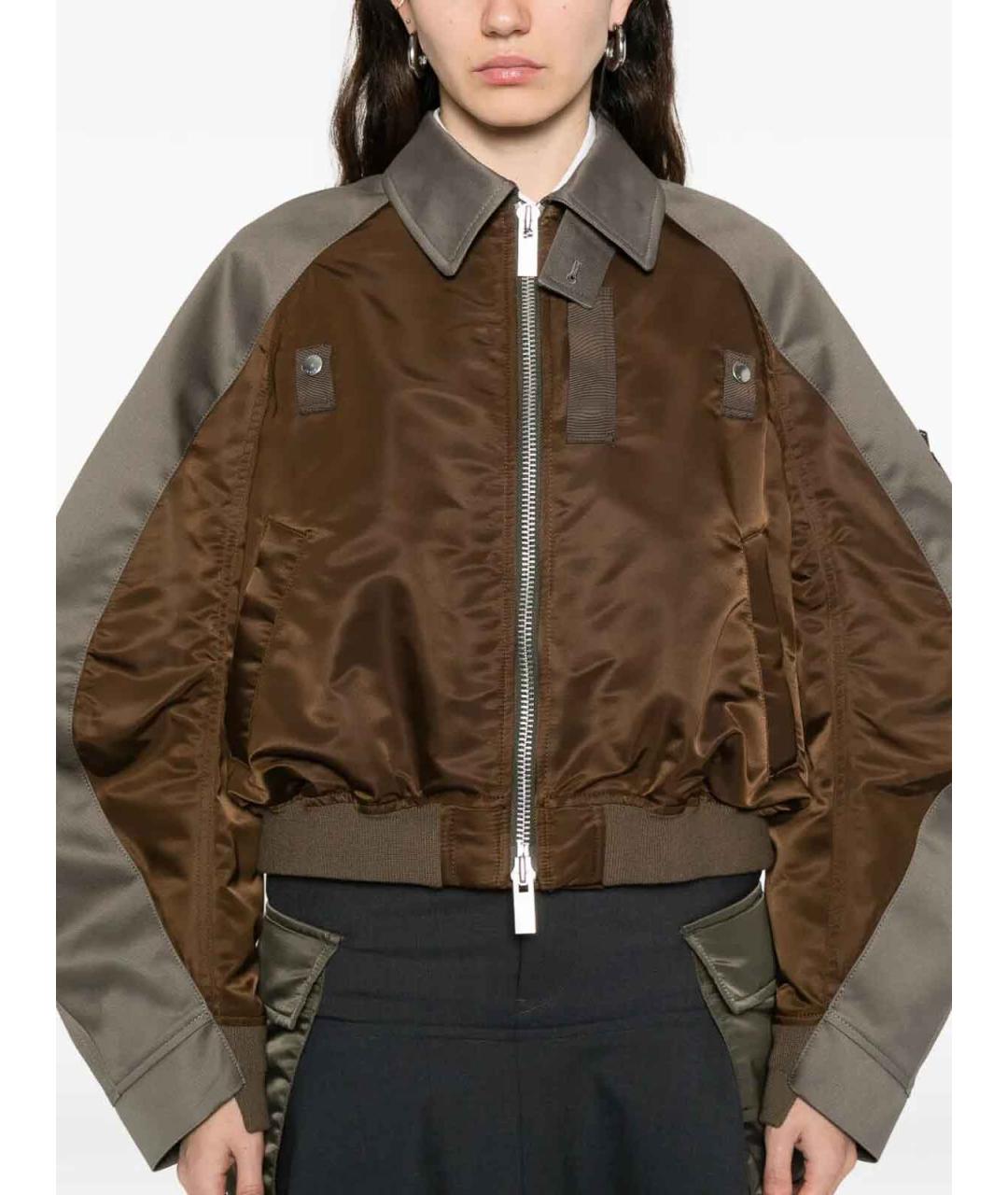 SACAI Коричневая хлопковая куртка, фото 5