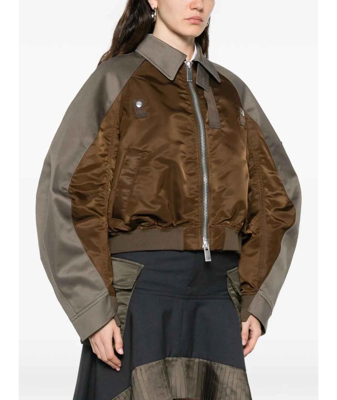 SACAI Коричневая хлопковая куртка, фото 2