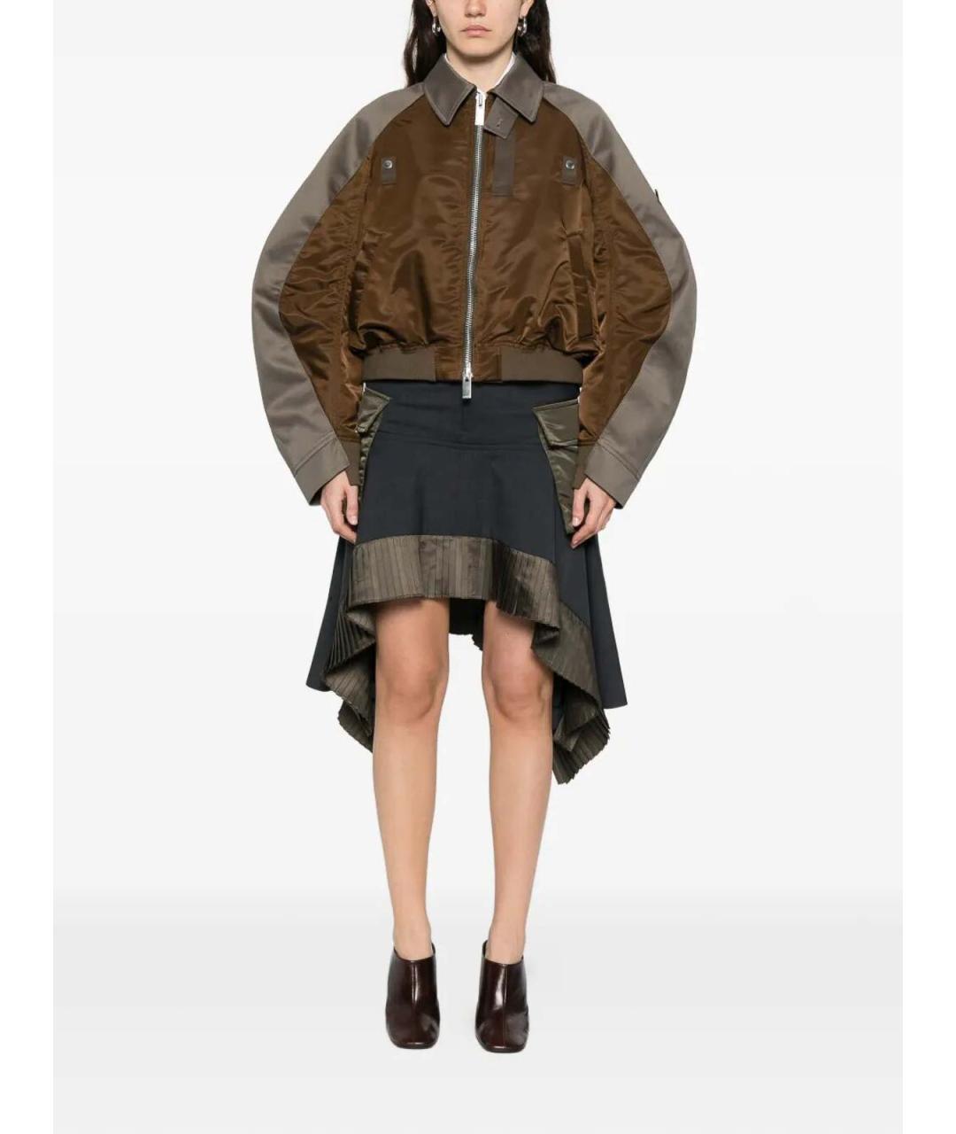 SACAI Коричневая хлопковая куртка, фото 3