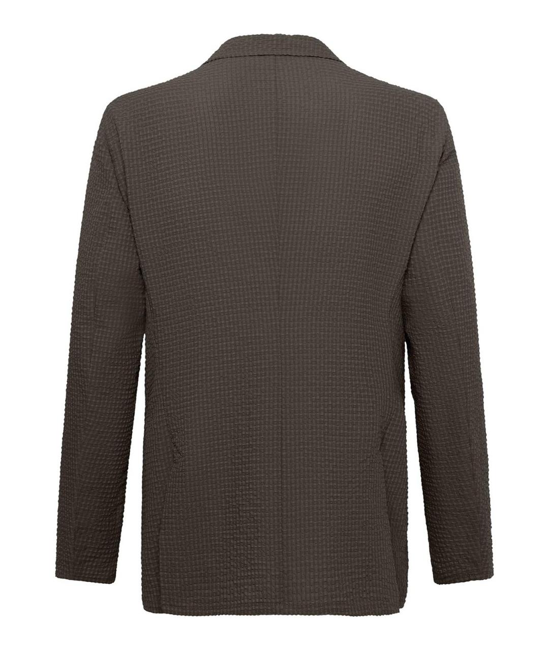 EMPORIO ARMANI Коричневый полиэстеровый пиджак, фото 3