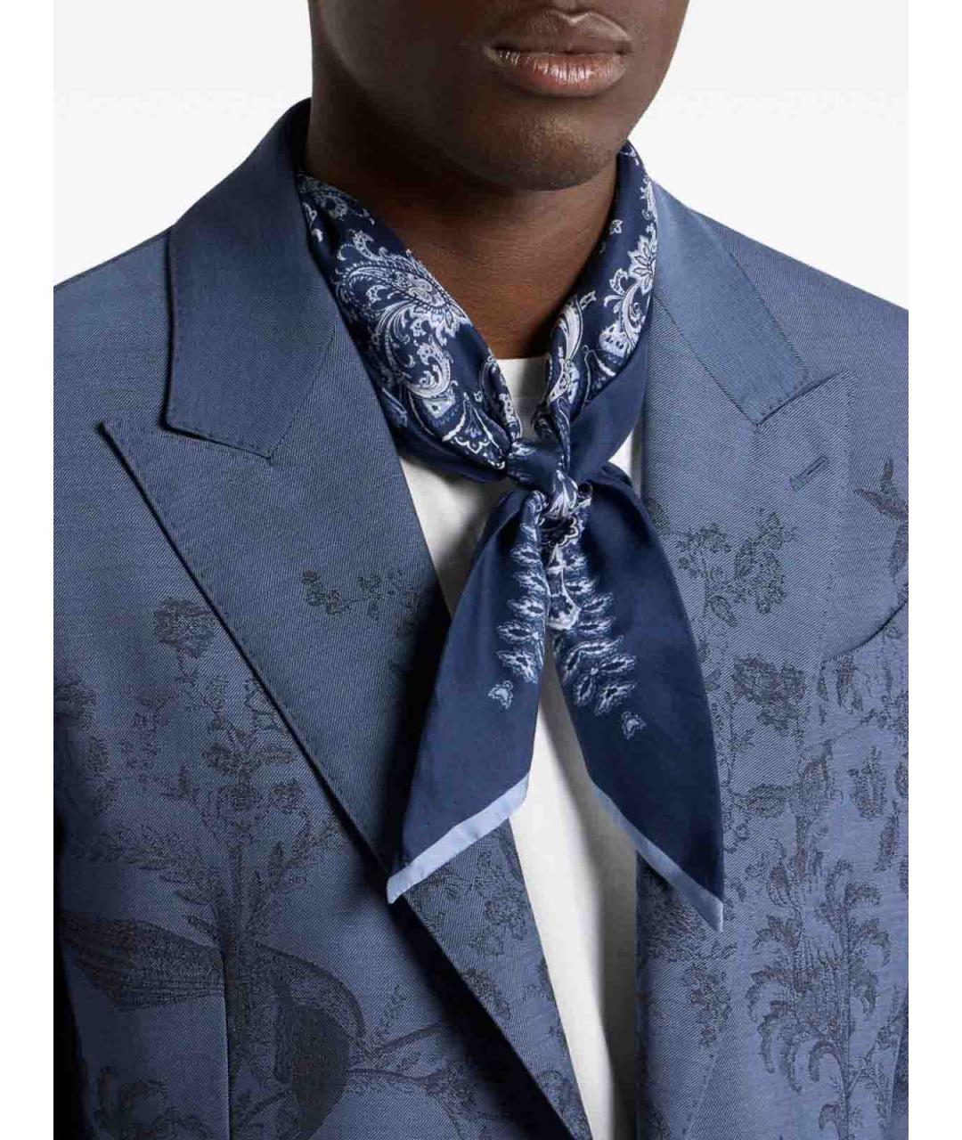 ETRO Синий шарф, фото 2