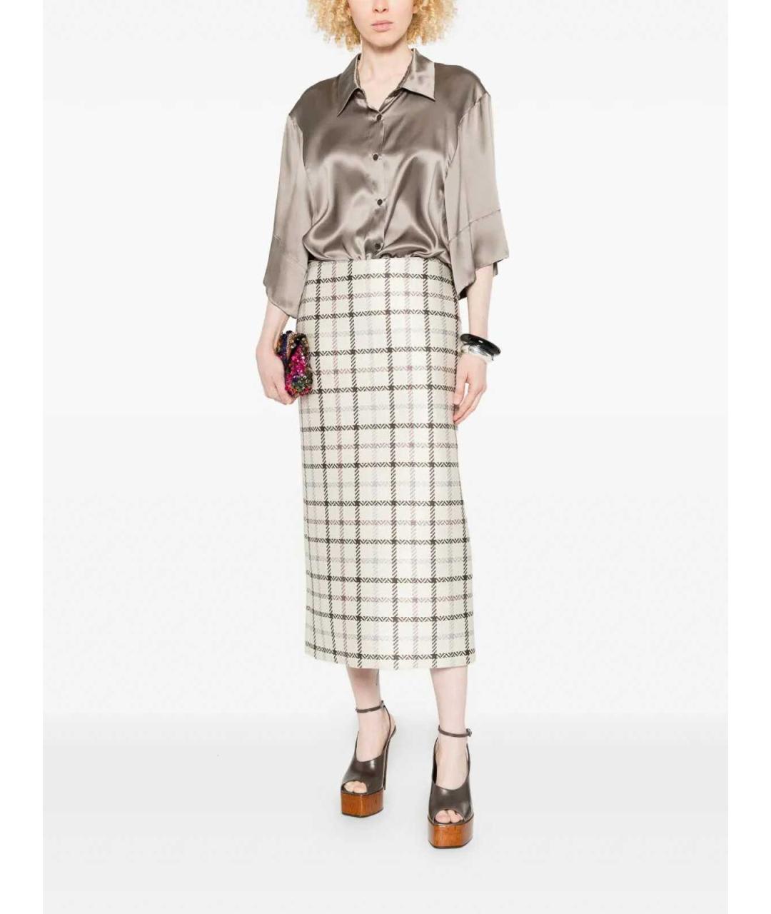 DRIES VAN NOTEN Бежевая вискозная рубашка, фото 4