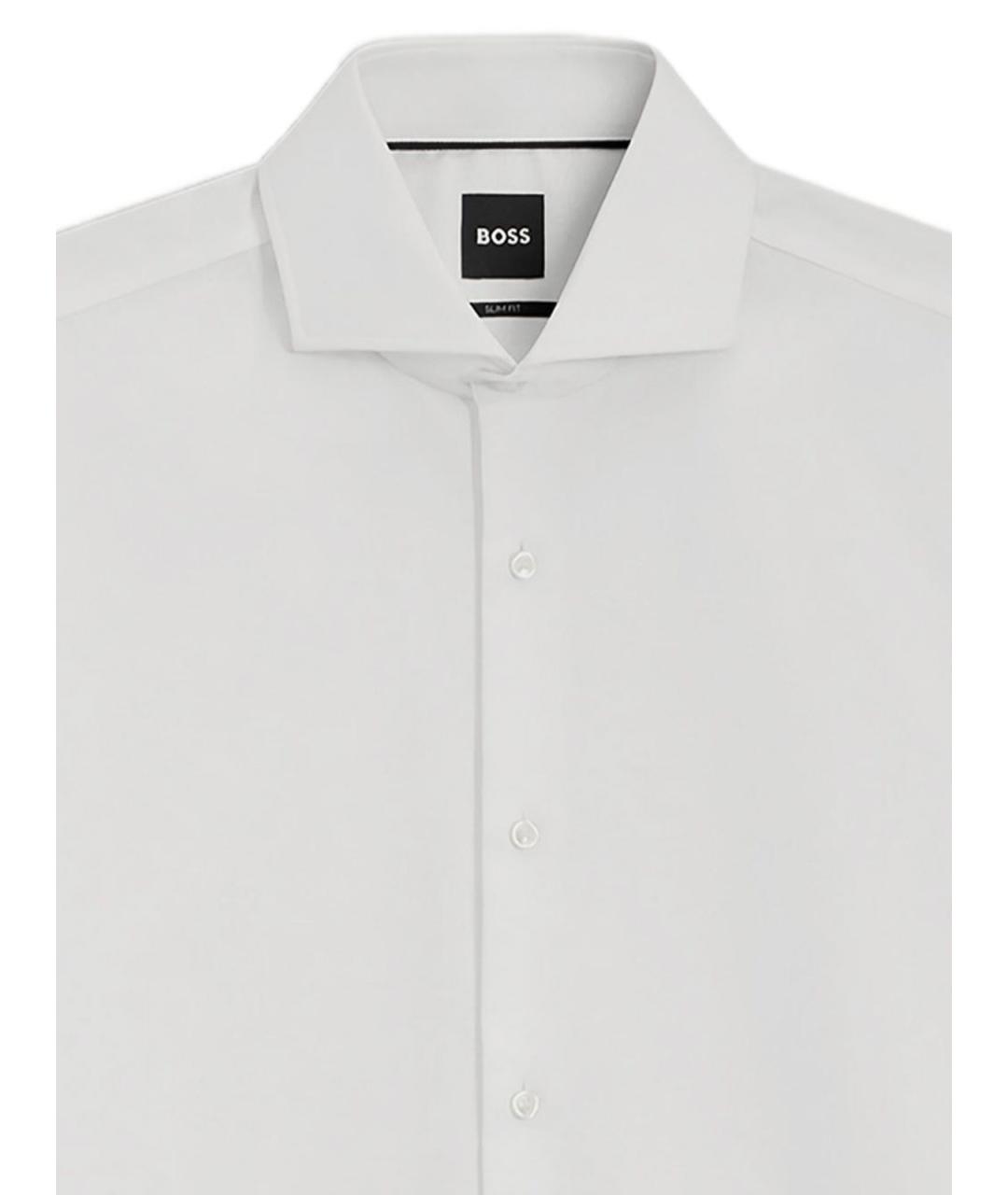 HUGO BOSS Белая хлопковая кэжуал рубашка, фото 2