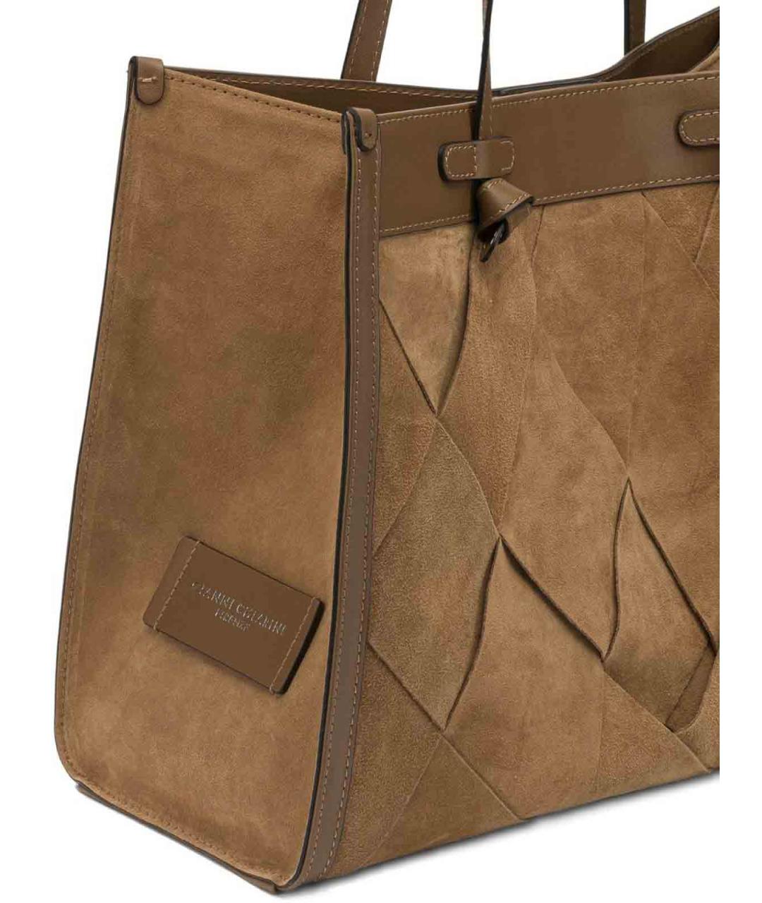 Gianni Chiarini Коричневая кожаная сумка тоут, фото 5