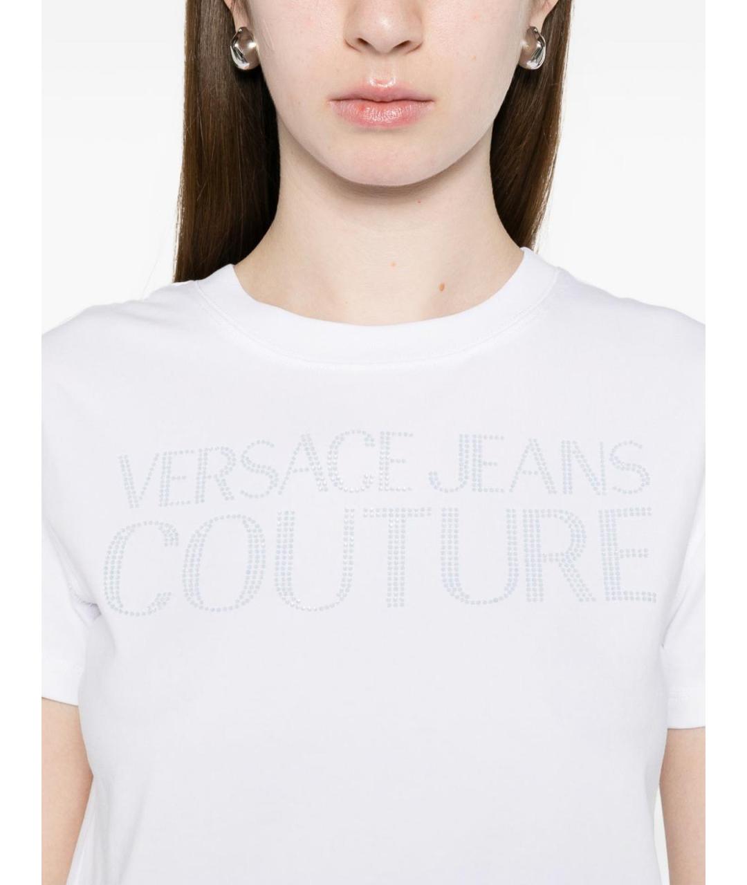 VERSACE JEANS COUTURE Белая хлопковая футболка, фото 3