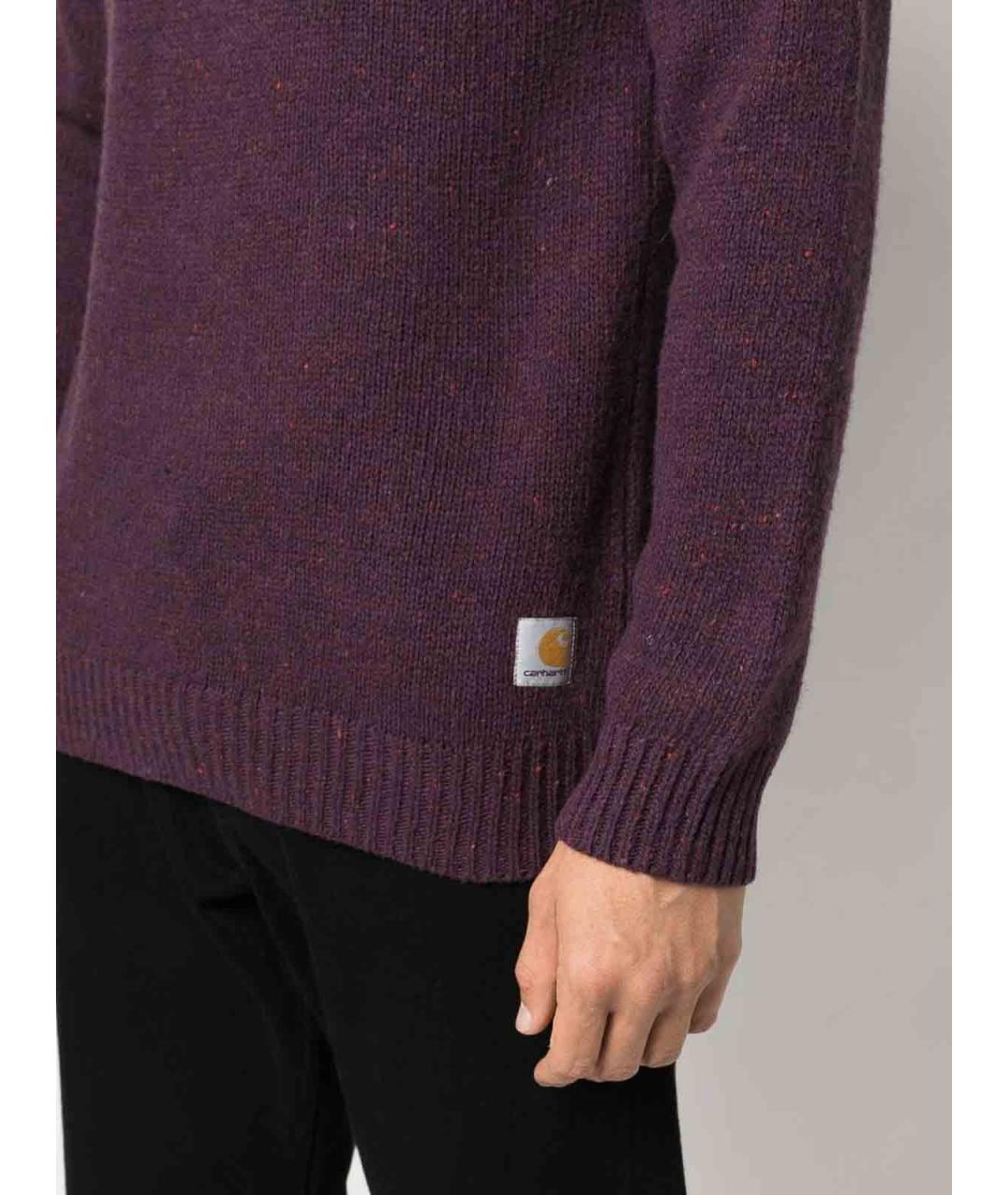 CARHARTT Бордовый шерстяной джемпер / свитер, фото 4