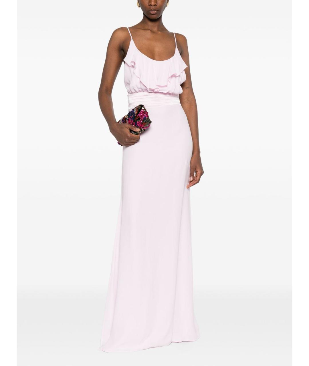 PRONOVIAS Розовое вискозное вечернее платье, фото 3