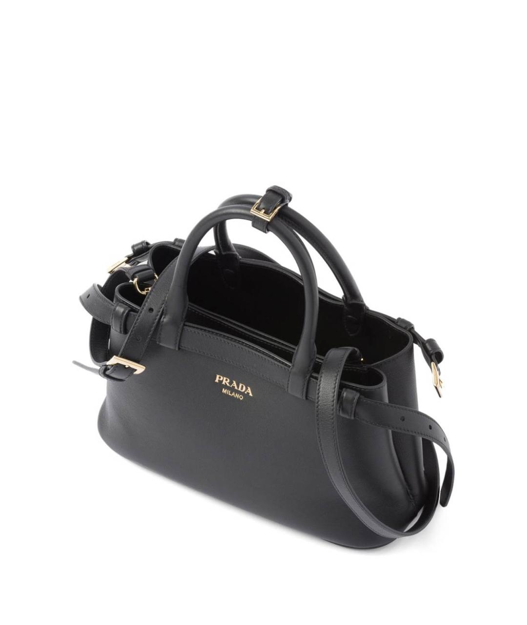 PRADA Черная кожаная сумка тоут, фото 4