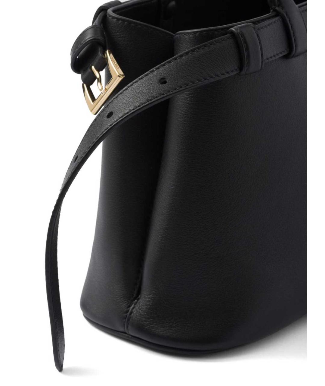 PRADA Черная кожаная сумка тоут, фото 3
