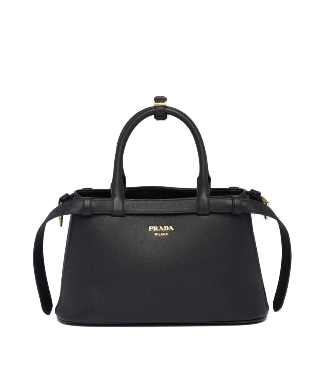 PRADA Черная кожаная сумка тоут, фото 1