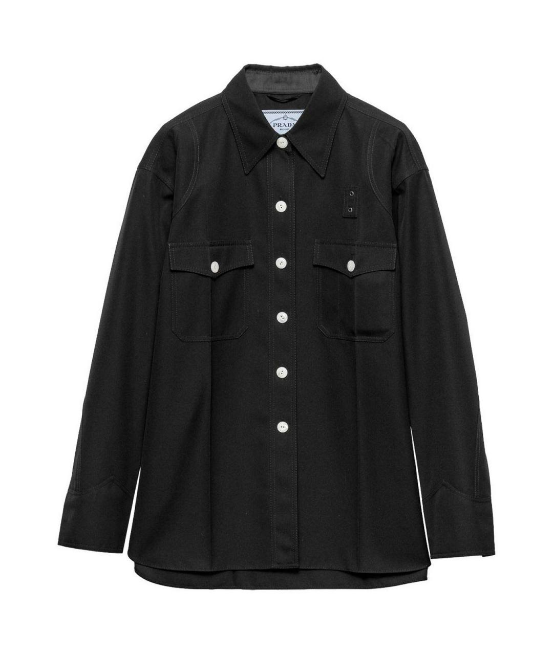 PRADA Черная шерстяная куртка, фото 1